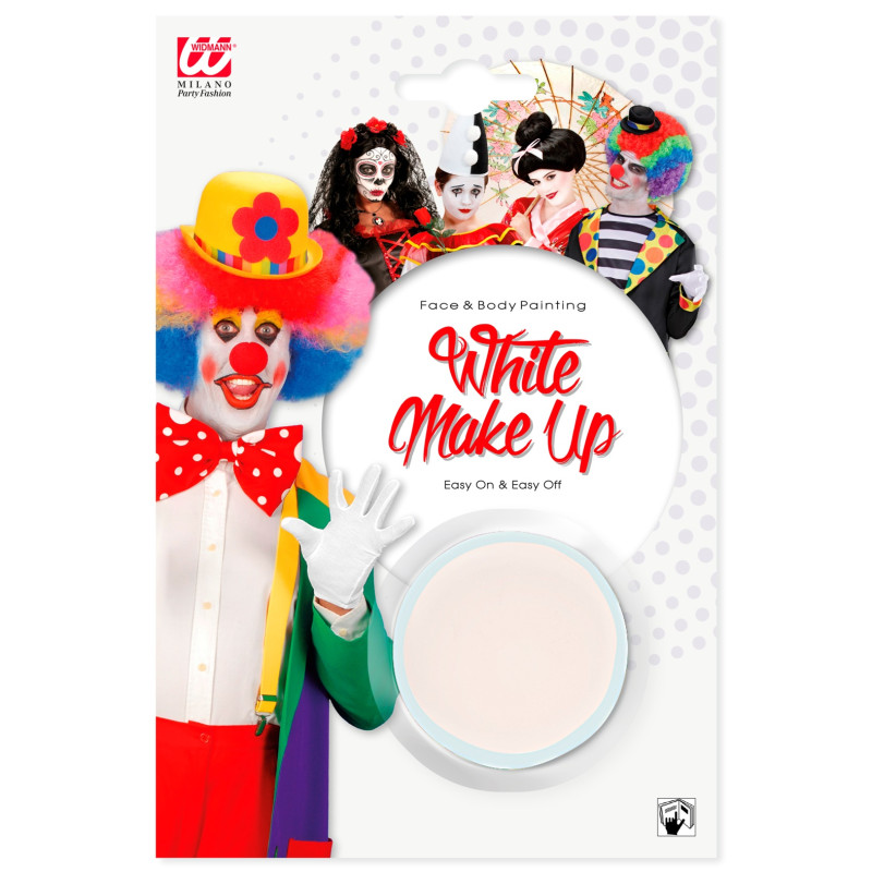 Biely make-up v pohári